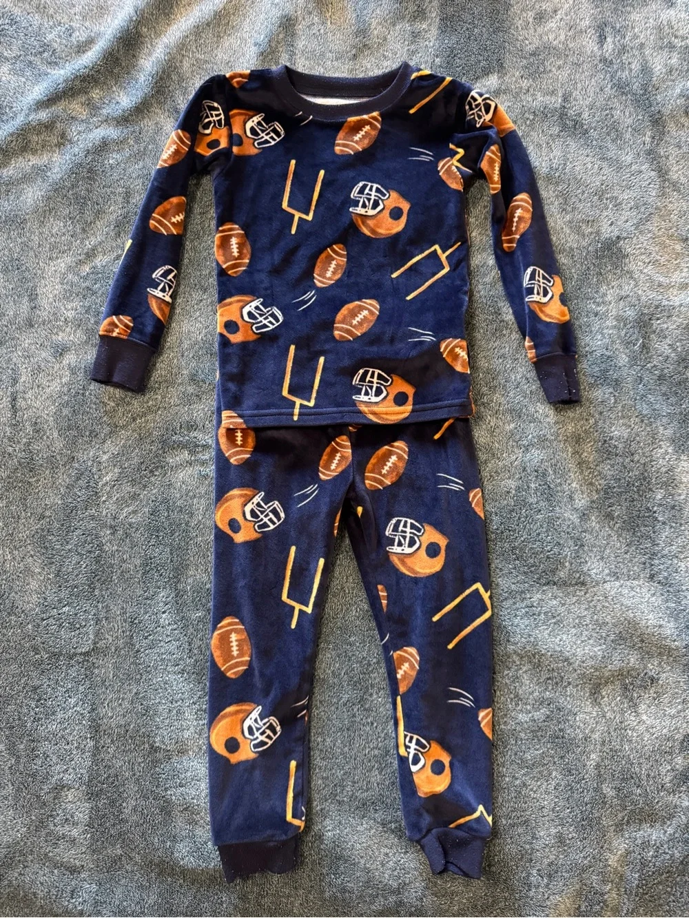 Carter's Boys 3-Pack Pajama Sets in White, Black, Navy with Green Accents